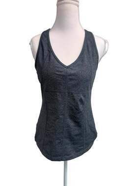 Athleta charcoal gray tank-top with built in bra